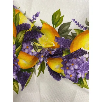 Vaflovina na utěrky citron a šeřík