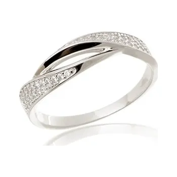 Prsten Dámský stříbrný prsten se zirkony STRP0620F