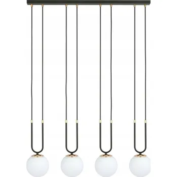 GLAM 4 BLACK/OPAL Závěsná svítidla Ocel lakovaná. sklo Černá 10W MAX LED