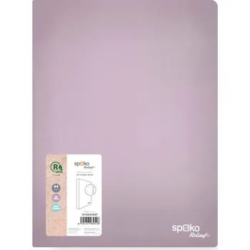 Spoko Desky A4 kroužkové Spoko ReLeaf Soft touch - levandulová 502485