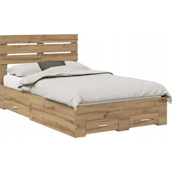 Postel Rámeček postele s zásuvkou a opěrkou hlavy Materiál na bázi dřeva