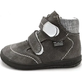Chlapecká zimní obuv Jonap zimní kožené barefoot boty s membránou B5 SV šedá Velikost: 23