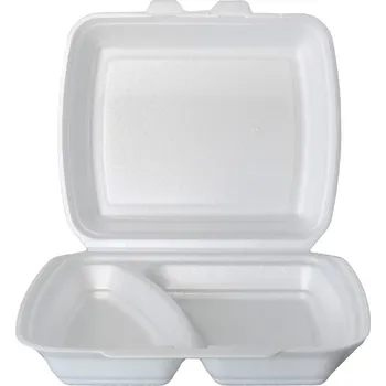 Jednorázové nádobí Miska Menubox - 2-dílná / bílá 33295