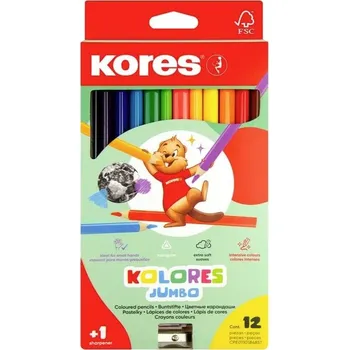 Pastelka Kores Pastelky Kores Kolores trojhranné / 12 barev / JUMBO 31070