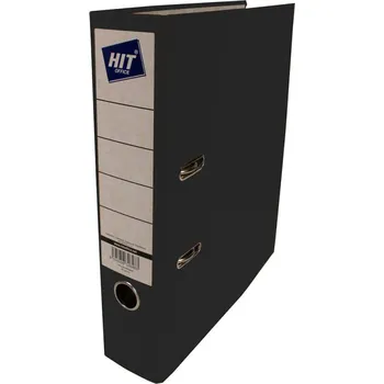 Hit Office Pořadač A4 pákový prešpán Hit Office - hřbet 7,5 cm / černá 505607