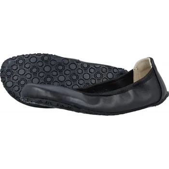 Dívčí polobotky Jonap Jampi Sisi barefoot balerínky kožené černá Velikost: 39