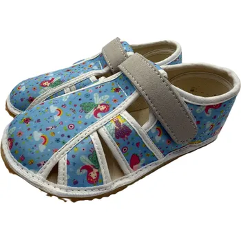 Dívčí bačkory Jonap barefoot bačkůrky HOME New modrá víla Velikost: 25