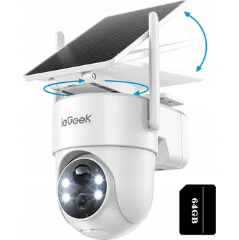 IP kamera SOLÁRNÍ WIFI KAMERA 2K SMART VENKOVNÍ OTOČNÁ IP BEZDRÁTOVÁ ALARM 64G