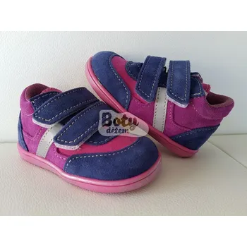 Chlapecké polobotky Jonap kožené boty 051SV light modrá fialová Velikost: 18