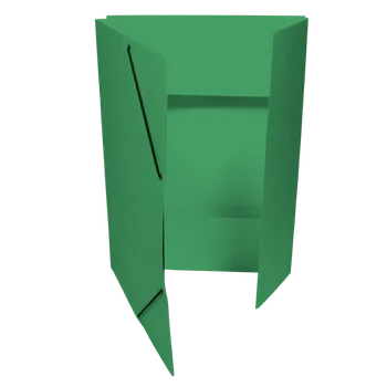 Hit Odkládací mapy prešpánové s gumou s chlopněmi - zelená 30200