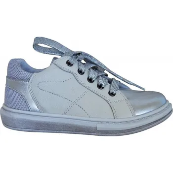 Dívčí polobotky Protetika kožené boty PENELOPE stříbrné Velikost: 28