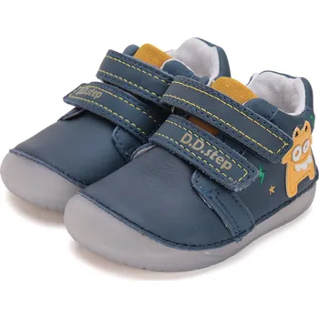 Chlapecké polobotky DDstep Kožené barefoot boty D.D.step S070-51698 Royal Blue Velikost: 25