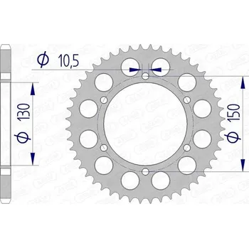 Nářadí na motocykly 13604-47 ZADNÍ HNACÍ ROZETA MOTO. HLINÍKOVÁ, ELOXOVANÁ, BARVA GUN METAL AFAM