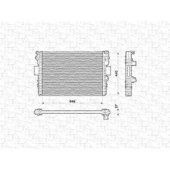 Chladič motoru Chladič, chlazení motoru MAGNETI MARELLI 350213169000
