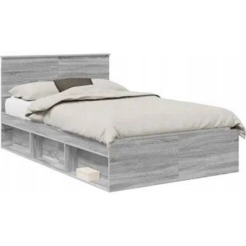 Postel Rámeček postele Šedý Sonoma 120 x 200 cm Masivní borovicové dřevo