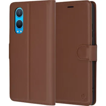 Pouzdro na mobilní telefon Techsuit kožené folio OnePlus Nord CE4 Lite hnědá