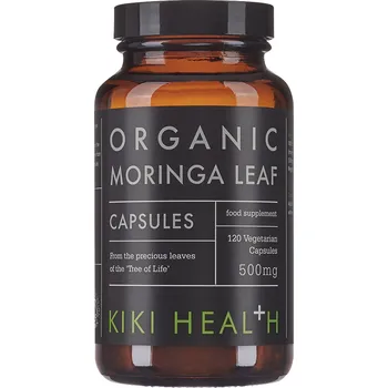 Přírodní produkt Kiki Health Moringa Leaf, BIO, 500 mg, 120 rostlinných kapslí