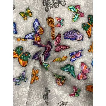 Vaflovina na utěrky barevní motýli