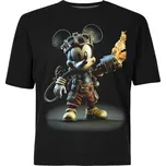 Tričko Mickey Mouse s plamenometem černé