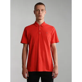 Pánské oblečení Červené pánské polo tričko NAPAPIJRI - Pánské Napapijri červená 2018541