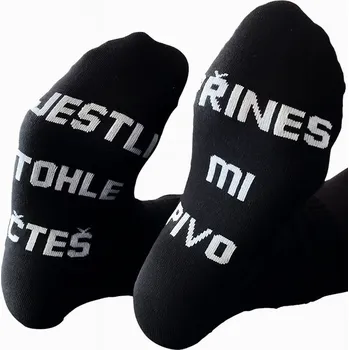 Pánské ponožky Ponožky Přines mi pivo Černá