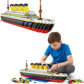 ostatní stavebnice STAVEBNICE SADA TITANIC LOĎ 3688 DÍLŮ.PRVKŮ PARNÍK