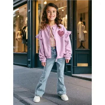 Dívčí mikina Sinsay - Mikina s kulatým výstřihem - modrá - 3279J-54X - 3279J-54X-104