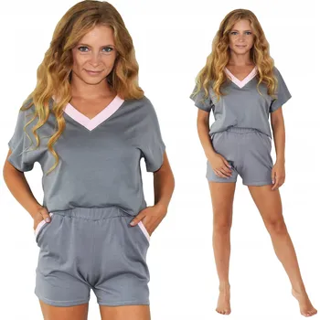 Dámské pyžamo Born2rest dámské pyžamo bavlna šedé, velikost XS