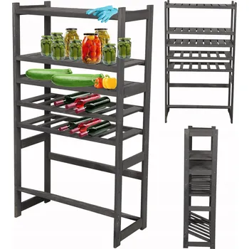 Dílenský regál Dřevěný skladový regál Wamar-Sosenka 124,2 x 70 x 33 cm, nosnost až 50 kg na polici