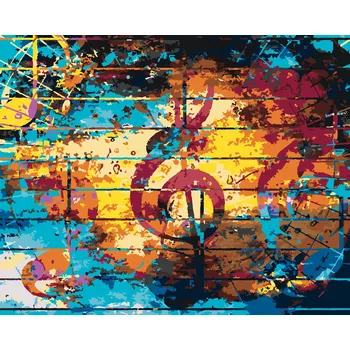 ZUTY Malování podle čísel - BAREVNÁ KOLÁŽ S KLÍČEM K POKLADŮM