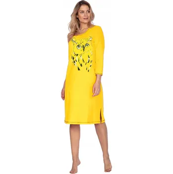 Dámské oblečení Noční košile E.Femme Jenny, 3/4 rukáv, pod kolena, velikost 42