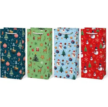 MFP Paper s.r.o. Vánoční dárková taška - mix motivů / 10 x 22 cm 602696