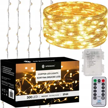 Vánoční dekorace Vánoční osvětlení na stromeček Springos pro venkovní použití 3 m 201 - 300 světel