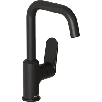 Vodovodní baterie Kludi Umyvadlová baterie s otočným výtokem, matná černá - 320283975