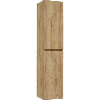 Koupelnový nábytek kielle Vysoká skříňka závěsná, 160x35x35 cm, zlatý dub - 50027011