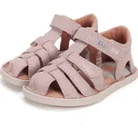 DDstep Kožené Barefoot sandálky D.D.step G076-51736B Baby Pink Velikost: 29