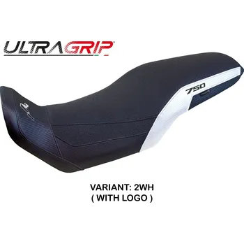 Moto sedlo TPZ Italia Potah sedla Honda Transalp 750 (23-25) model Malmo Ultragrip potah sedla: s logem 2WH (white)