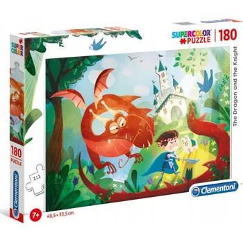Puzzle Puzzle Clementoni 180 dílků Puzzle 180 Supercolor Drak a rytíř