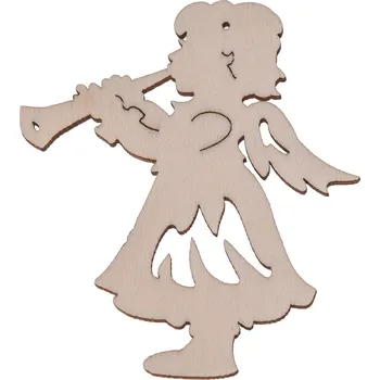 Vánoční ozdoba Závěsná ozdoba na stromeček ANDÍLEK HOLČIČKA DECOUPAGE