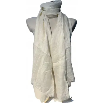 Šála Šála / Šátek / Bílý / Délka 200 cm / PRINTEMPS / Len