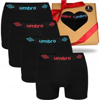 Boxerky UMBRO Sada Pánské Boxerky Černé 4 Kusy VEL. XXL