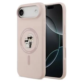 Pouzdro na mobilní telefon Karl Lagerfeld Liquid Silicone Karl and MagSafe Zadní Kryt pro Air Pink