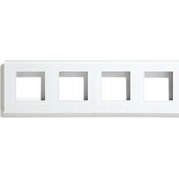 Elektrická zásuvka RÁMEČEK SKLENĚNÁ ČTYŘNÁSOBNÁ ELEKTRICKÁ ZÁSUVKA KLÁVESOVÝ SPÍNAČ 299 mm