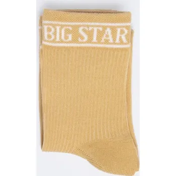 Dámské ponožky Dámské žebrované PONOŽKY BIG STAR béžové Marcolia 801 35-38