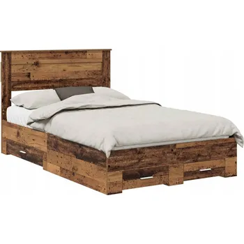 Postel Rámeček postele Staré dřevo 120 x 190 cm Materiál na bázi dřeva