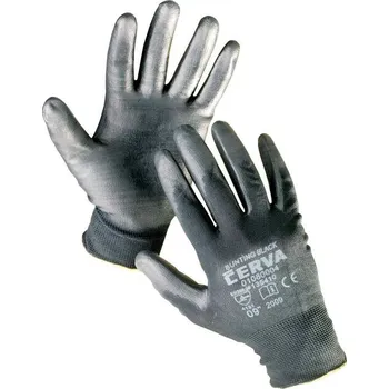 Pracovní rukavice Ochranné rukavice bezešvé - BUNTING / černé / vel.8 33025