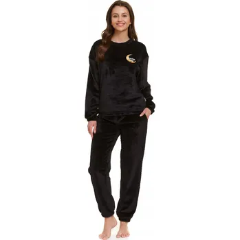 Dámské noční prádlo Doctor Nap dámské pyžamo polyester černé barvy, velikost S