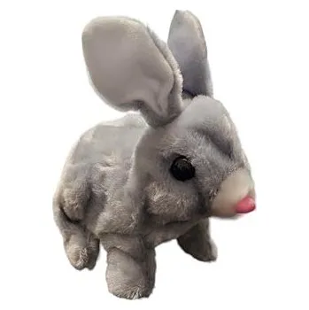 plyšák Leventi Interaktivní plyšový králíček, šedý