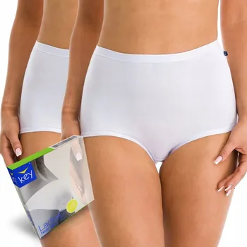Dámské spodní prádlo KEY LPF-198 Vysoké Kalhotky 2 Ks L (40) bílé