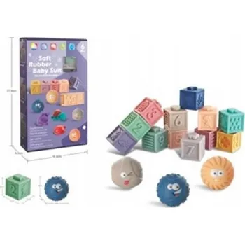 ostatní stavebnice STAVEBNICE SENZORICKÉ MĚKKÉ VZDĚLÁVACÍ MÍČKY 15 KUSŮ